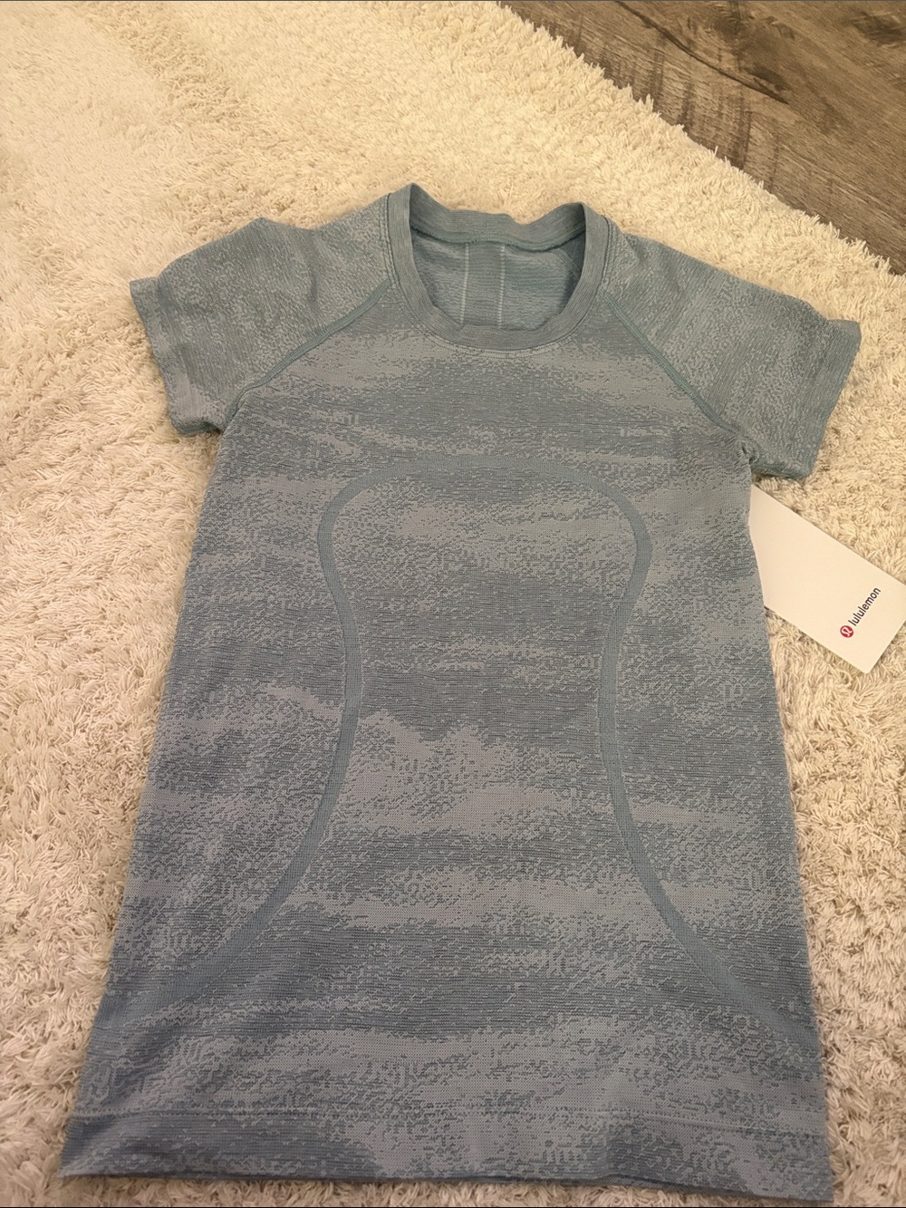 Lululemon Heathered Light Blue Performance Tee
